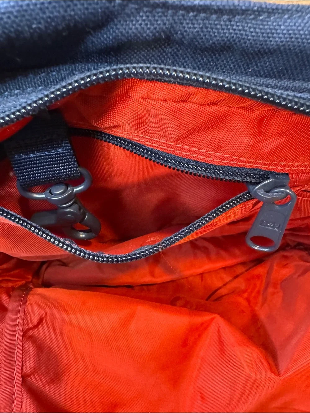 Abercrombie & Fitch Navy Canvas Bag Women's Backpack Purse Red Accents Y2K